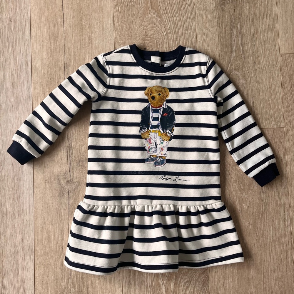 Ralph Lauren Navy and White Striped Dress, Worn Once